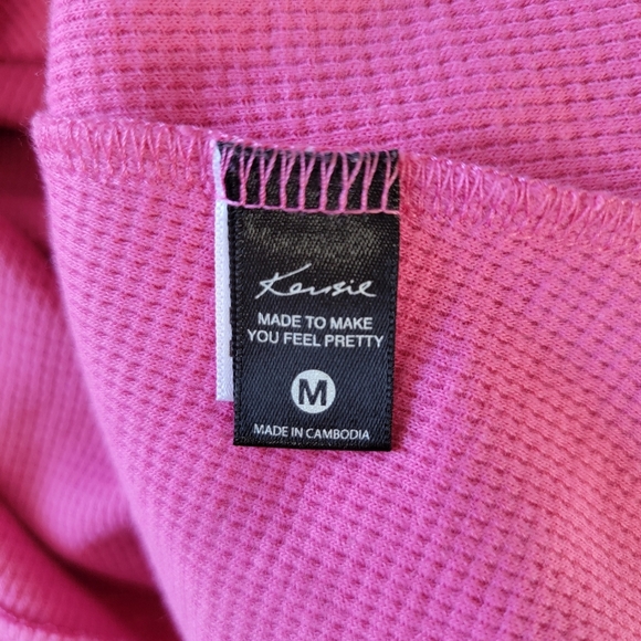 NWT Kensie Pink Sleeveless Top Striped Straps Lace And Button Accents Size M - Picture 7 of 10